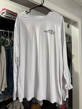 Reeltide Men’s Long Sleeve Performance Tee - White